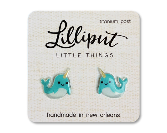 Lilliput Little Things - Narwhal Earrings