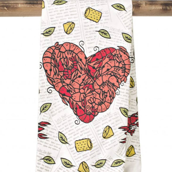 Kitchen Towel: Heart Crawfish
