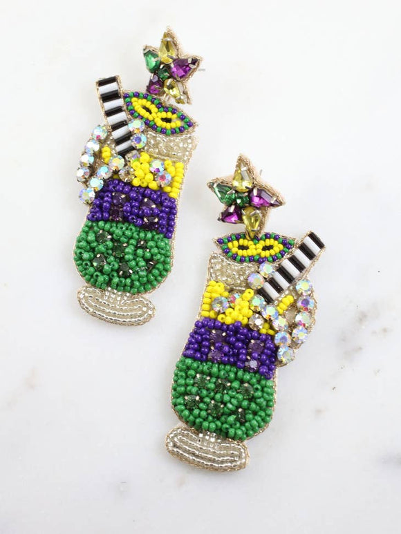 Mardi Gras Daiquiri Earrings