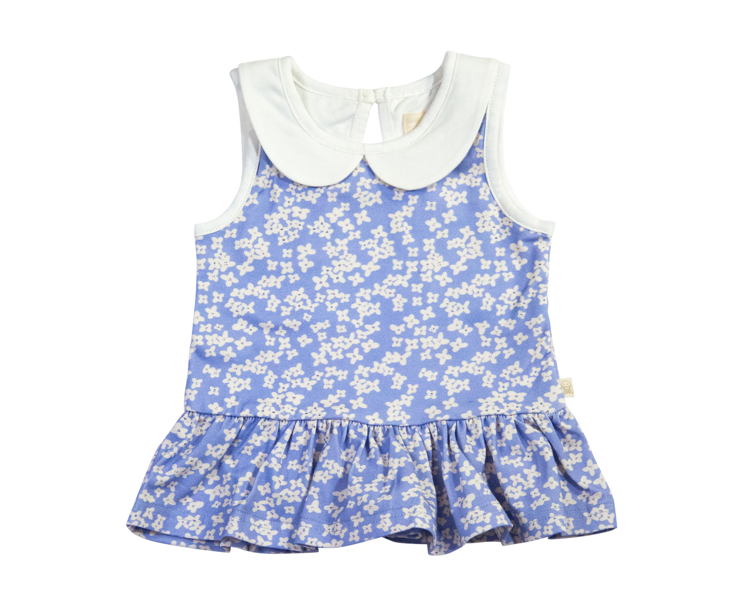 Charming Mary- Peyton Collard Peplum Top Cornflowers