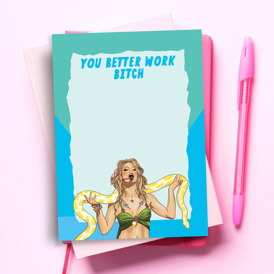 Pop Cult Paper - Britney Spears Funny To Do List Notepad Pop Culture Planner