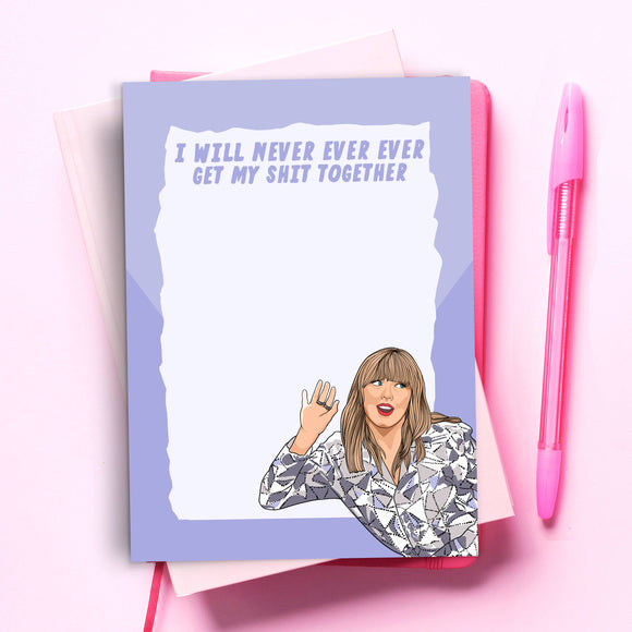 Pop Cult Paper - Taylor Swift Never Ever Funny Notepad - Pop Culture Pad