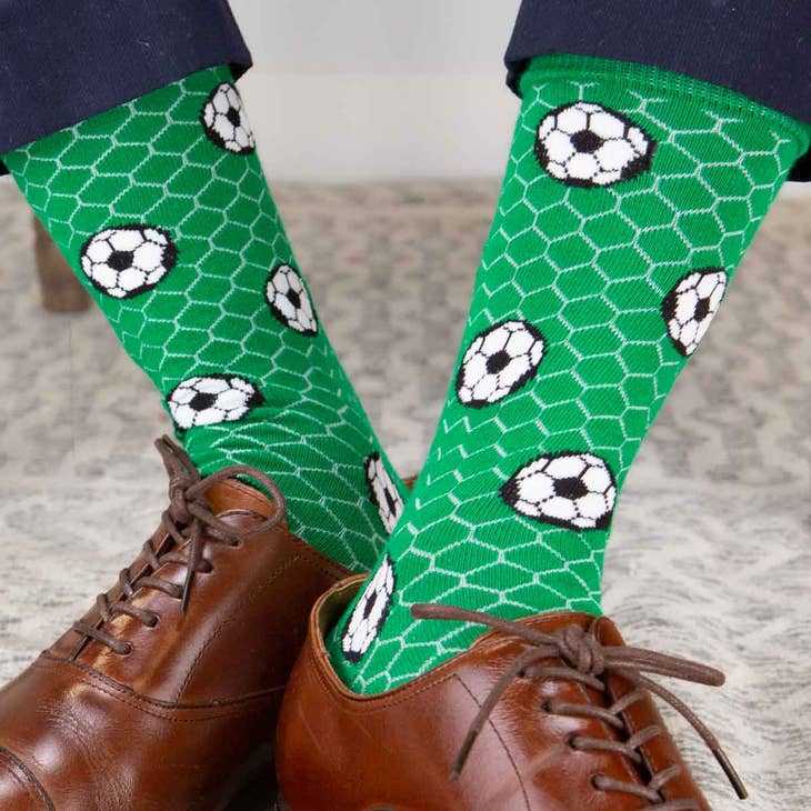 Men's Soccer Socks Green/White/Black One Size