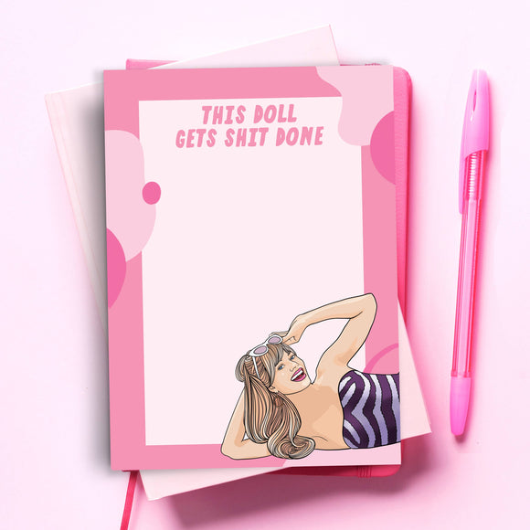 Pop Cult Paper - Barbie Funny Notepad - Pop Culture Gift - This Doll...