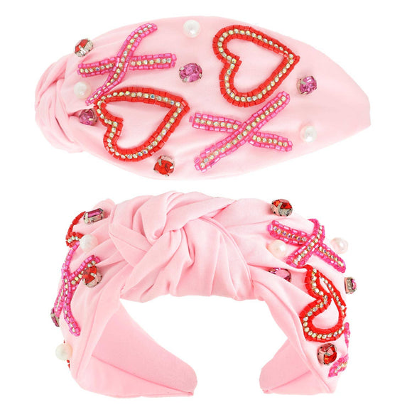 SP Sophia Collection - XOXO Valentines Day Knotted Embellished Headband