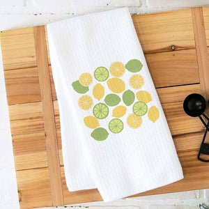 Lemon Lime Kitchen Towel, Summer Dish Towel, Tea Towel