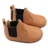 Genuine Leather Baby and Toddler Soft-Sole Booties w/Elastic