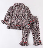 Leopard Ruffle Pajama Set
