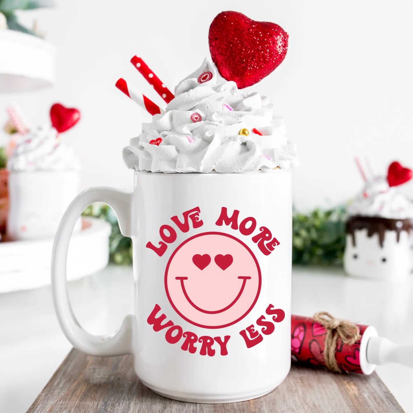 Love More Worry Less Coffee Mug