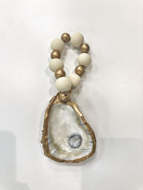 Oyster Cream & Gold Beads