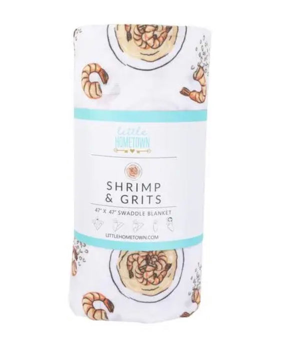 Shrimp & Grits Swaddle Blanket