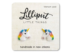 Unicorn Titanium Post Earrings