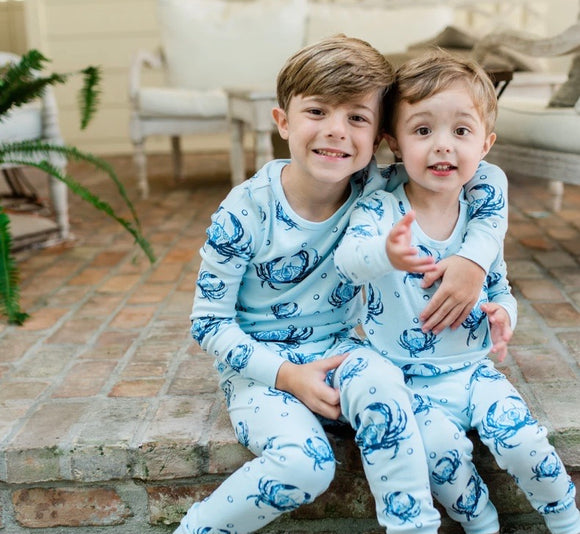 Blue Crab Pajama Set