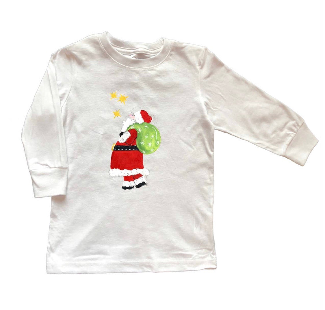 Designs by Beverly- Santa Christmas Shirt