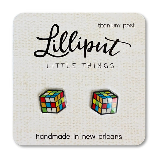 Lilliput- Rubic Cube Earrings
