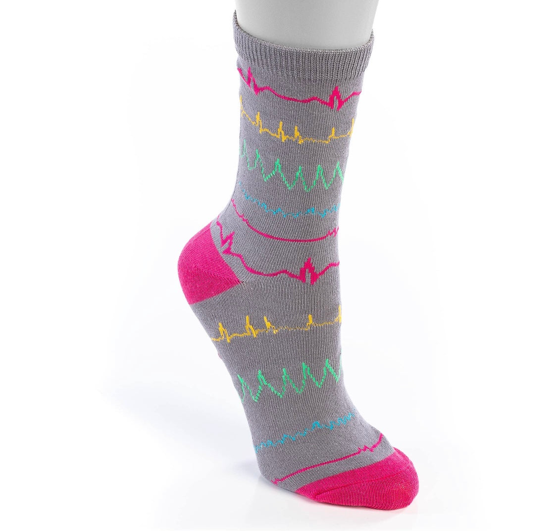 Nurseology- Grey Rhythm Unisex Socks