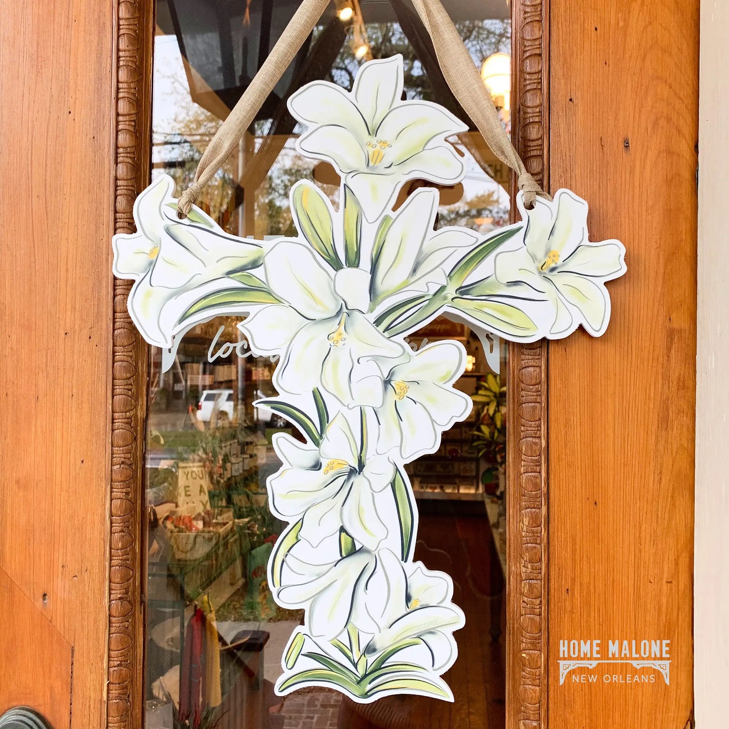 Home Malone- Easter Lily Door Hanger