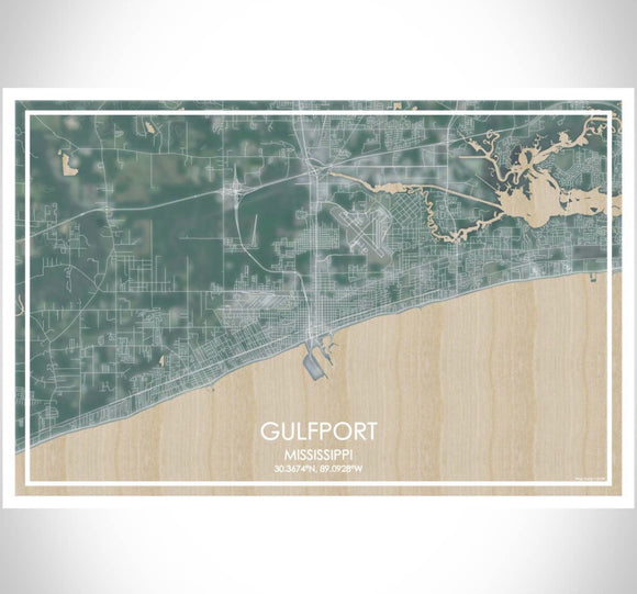Gulfport, MS Map Print